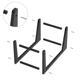 HIIMIEI Vinyl Record Storage, Acyrl Removable Record Stand with 12 Non-Slip Grooves for 50 Vinyl Records LPs Magazine 13.7 x 6.65 x 7.5 Inch Black