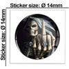 Skino Eu® 2 x Diameter 14 mm Skull Key Emblem