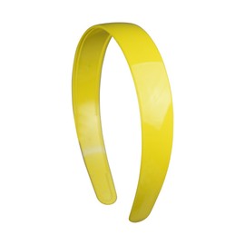 One Dozen 1 Inch Yellow Plastic Headbands with Teeth for Womenand girls (Motique Accessories)