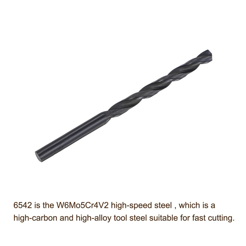 sourcing map 6542 High-Speed Steel Spiral Drill Bit Metal Drill