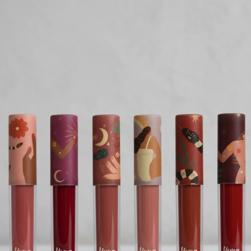 Set 6 Labiales Velvet Yuya + Cosmetiquera Set Velvet