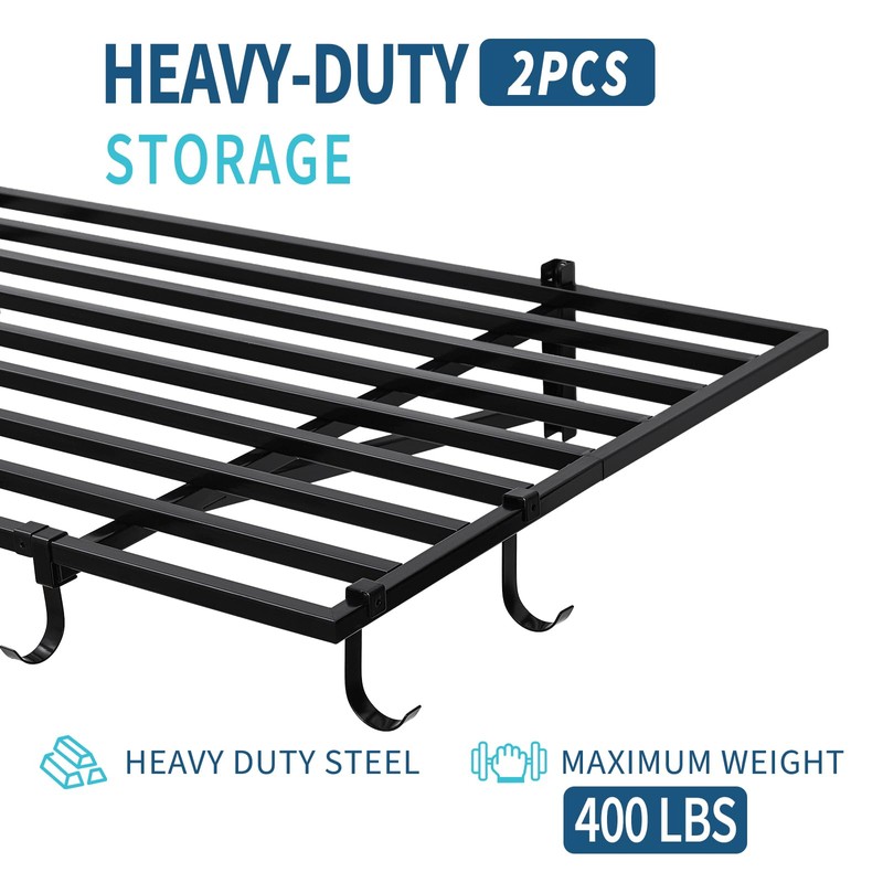 YardYonder 2 Packs Garage Wall Shelving, 46.5"x 24" Heavy Duty
