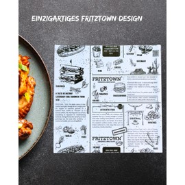 FRITZTOWN® Deli Paper Brown 25 x 25 cm (25 x 25 cm White, 500 Sheets)