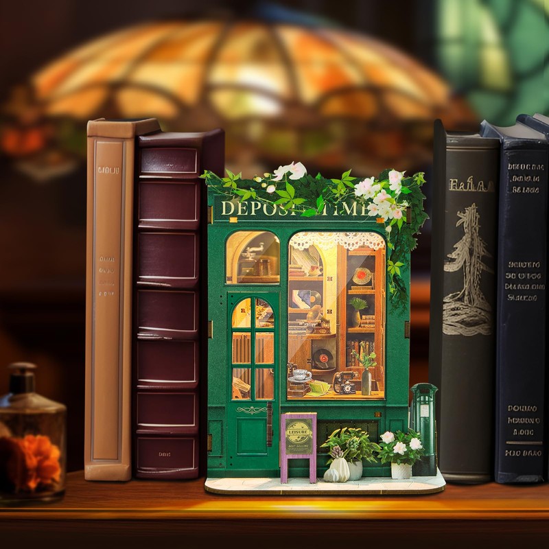 RONSTONE Book Nook Kit - DIY Dollhouses Miniature House with