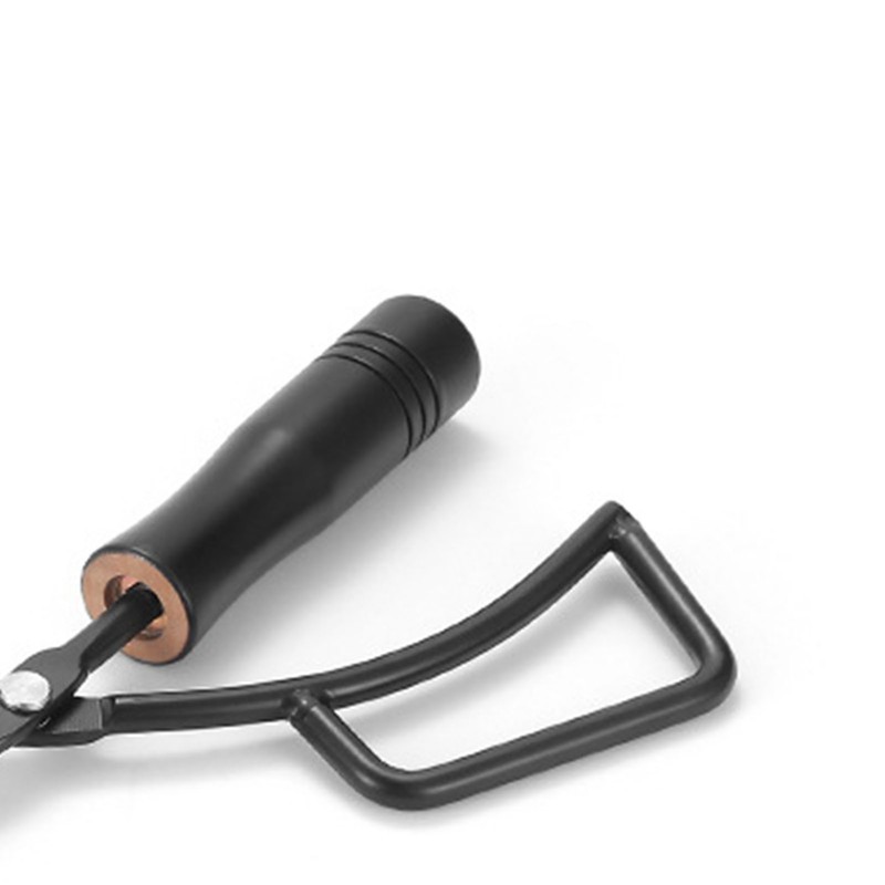 Fire Tong Insulated Wooden Handle Enhanced Grip Log Grabber Firewood