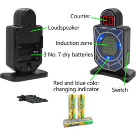 BigAim Portable Laser Trainer Target for Reactive Laser Shooting and Dry Fire Practice;Laser Trainer and Counting Laser Training Targets Compatible Most of Laser Cartridges(Included: AAA Battery)