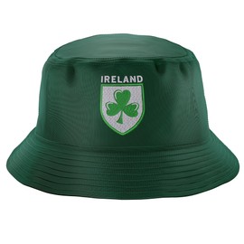 Purple Print House Embroidered Ireland Bucket Hat Unisex Irish Rugby Football Country Shamrock Him Her Recycled Hat, L, Bottle
