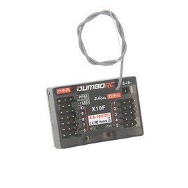 DUMBORC X10F RC Receiver 10 Channel Remote Receiver Voltage Return Receiver for X10P/DDF-350 RC Transmitter Cars Boats Tanks