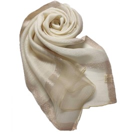 JL Elegant Scarf, Large, UV Blocking Scarf, Thin, Protects Against Air Conditioning, Prevents Sunburn, For the Beach, For Traveling, For Commuting, For a Formal Coat, Great Gift - biege