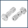 INFINAUTO 2pcs M10x1.25 Metric Thread Double Banjo Bolt Brake Fitting