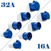3 Pin Blue Industrial Plug IP44 32A 240V Replacement Plugs