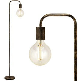 BoostArea Floor Lamp, Bronze Industrial Floor Lamp, 63 Inch Antique Standing Lamp, E26 Socket, Whole Metal, ETL Listed, Modern Stand Up Lamp for Bedroom, Living Room, Minimalist, Vintage, Mid Century