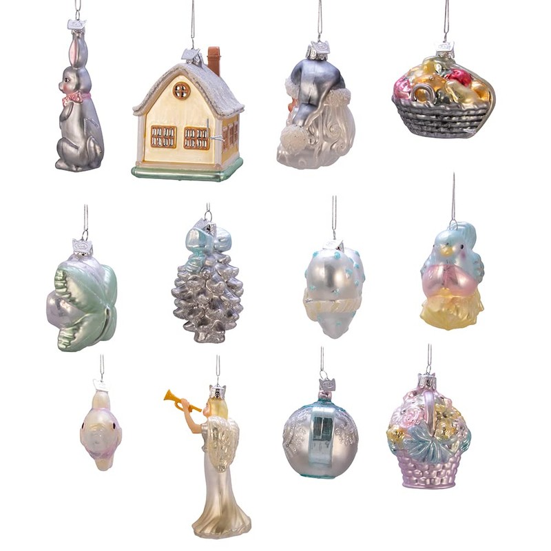 Kurt S. Adler 3 to 4.375-Inch Glass Bridal Ornament Set,