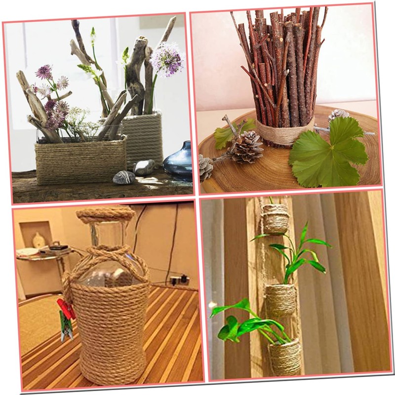 OSALADI Craft Jute Rope String 2pcs Natural Jute Twine 3mm