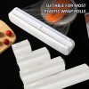 Enjoycoo Plastic Wrap Dispenser With Cutter, Reusable Cling Film Dispenser,