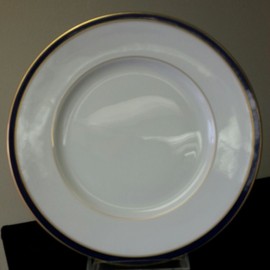 Lenox Federal Cobalt Gold Banded Bone China Dinner Plate
