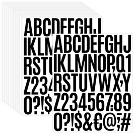1400 Pcs 28 Sheets 2 Inch Letter and Number Stickers Self Adhesive Vinyl Waterproof Mailbox Numbers Stickers for Scrapbooking Crafts，Mailbox,Window,lockers, Home,Craft, Arts, DIY (Black)
