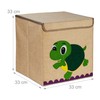 Relaxdays Storage Box, Turtle, Fabric Box for Children, Foldable, HBD: