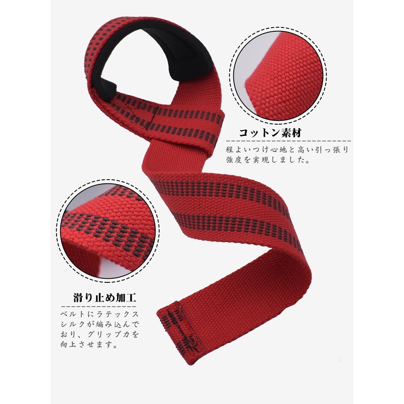 FEELCAT Wrist Strap, Grip Strength Assistance, Anti-Slip, Wrist Protection, Lifting