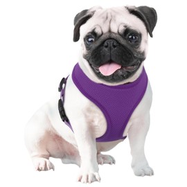 MoNiBloom Dog Harness for Medium Sized Dog, Soft Puppy Padded Vest for Walking, Running, Training - Purple, L