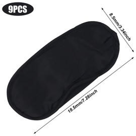9 Pack Sleep Eye Blindfold Shade Cover, Soft Sleep Blindfold, Sleeping Blindfold for Men & Women, Suitable for Lunch Break/Travel/on The Plane/Hotel/Camping Usage (Black)