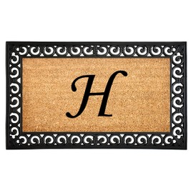 Calloway Mills 104132436 Gabriel Monogram Doormat, 24" x 36", Natural/Black (H)