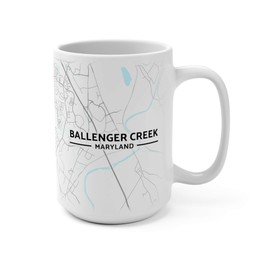 Hometown Bias Ballenger Creek, Maryland MD Map Mug (15 oz)