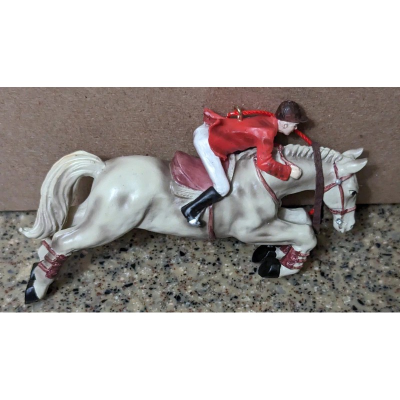 Horse Hunter Equestrian Jumper Christmas Ornament Resin