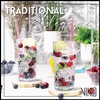 Vikko Drinking Glass, Set of 12 Crystal Style Tall Beverage