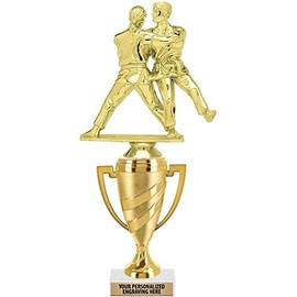 Crown Awards Judo Trophy, 13" Gold Cup Female Judo Trophies with Engraving Included, 10 Pack