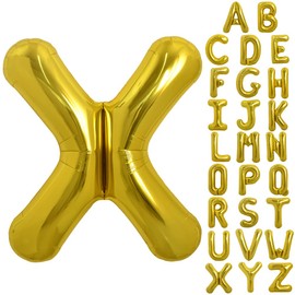 TONIFUL Large Gold Letter X Balloons 40 Inch Helium Balloons,Foil Mylar Big Balloons for Birthday Party Anniversary Supplies Decorations Graduation Ceremony Photo Shoot