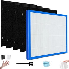 AF-20FL Replacement Filter Compatible with HoMedics Air Purifier AF-20 AP-25 AR-20 Filter, fits Number AF-20FL AP-25CRF AF-25, include 1 HEPA Filter + 4 Carbon Pre-filters