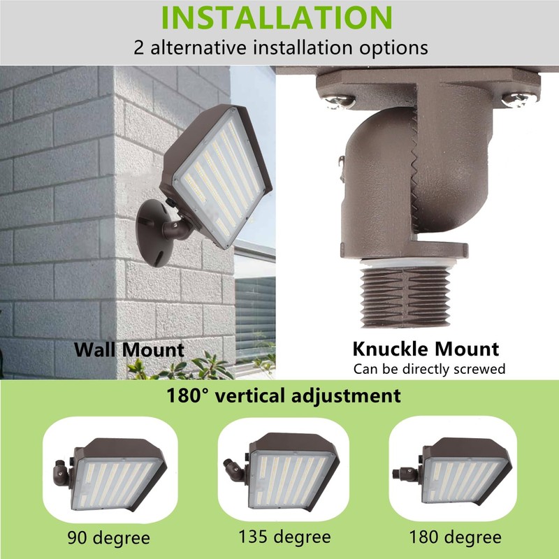 2Pack Dusk to Dawn Outdoor 100W LED Flood Light with