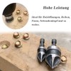 Mesee Set of 3 90° Countersink Drill, 5 Flute Countersink