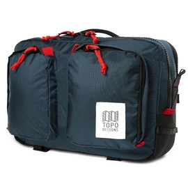 Topo Designs Global Briefcase - Bold Daily Carry Bag, Commuting Travel Pack with Oversized Zips, Signature Denver Style (Eco-Friendly/Navy)