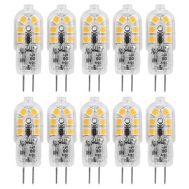 10Pcs Bi Pin Bulbs 12LED 1.2W G4 LED Bulb for Ceiling Lamp Wall Light Desk Lamps 12V