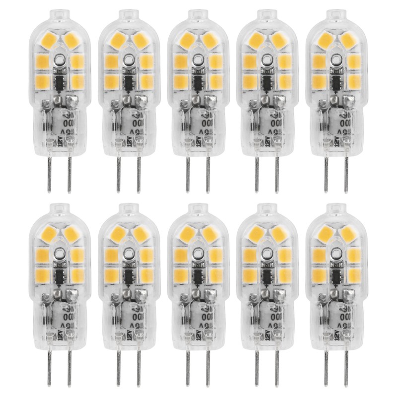 10Pcs Bi Pin Bulbs 12LED 1.2W G4 LED Bulb for