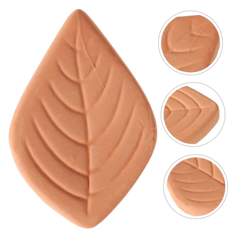 SHOWERORO Leaf Shape Brown Sugar Softener 6pcs Terracotta Sugar Keeper