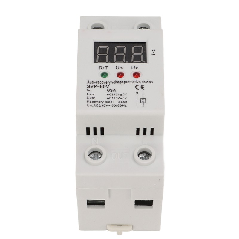 Auto Recovery Voltage Protectve Device Single Phase LED Digital Display