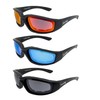 SOL PRO 3 Pairs Motorcycle Riding Glasses, Polarized UV Protection,