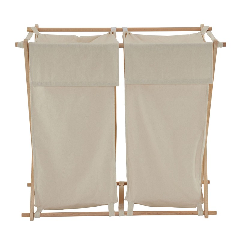 Household Essentials 6786-1 Collapsible Double X-Frame Laundry Hamper Sorter with