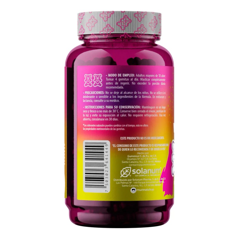 Gomitas Mujer Vitaminas 100 Gomitas Belabear Sabor Frutos Rojos