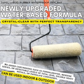Tapel CrystalClear 500% Elastic Waterproof Coating | Self-Leveling Liquid Rubber Sealant for Roofs/Pools/Bathrooms | UV-Resistant & -40°F to 300°F | 35oz Professional Leak Repair (Invisible Finish)