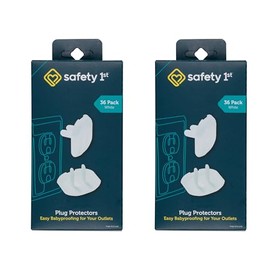 Safety 1st Fundas de salida para enchufes a prueba de bebés, enchufes seguros, protección para bebés, paquete de 72 unidades
