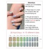Semi Cured Gel Nail Strips, 20pcs Gel Nail Stickers UV,
