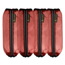 MIYABALA Fly Boots for Horses Set of 4,Universal Size Fine Mesh Horse Fly Boots with Nylon Stays,Fly Leggings for Horses with Fleece Trimming and Reflective Webbing (Orange)