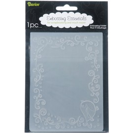 Darice Bird Scroll Embossing Template, Transparent, 10.8 x 14.6 cm