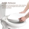 Elongated Toilet Seat, Slow Close Quick-Release Hinges, Heavy Duty Soft