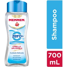 Mennen Shampoo Cabello Saludable Zero 700 ml. Fórmula Suave sin Parabenos, Colorantes, ni Siliconas que Limpia Profundamente el Cabello. Cuidado Delicado e Ideal para Toda la Familia