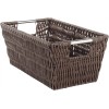 Whit Canasta Pequeña Organizador Tipo Mimbre Plástico Café